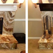 Before and after wood mantel